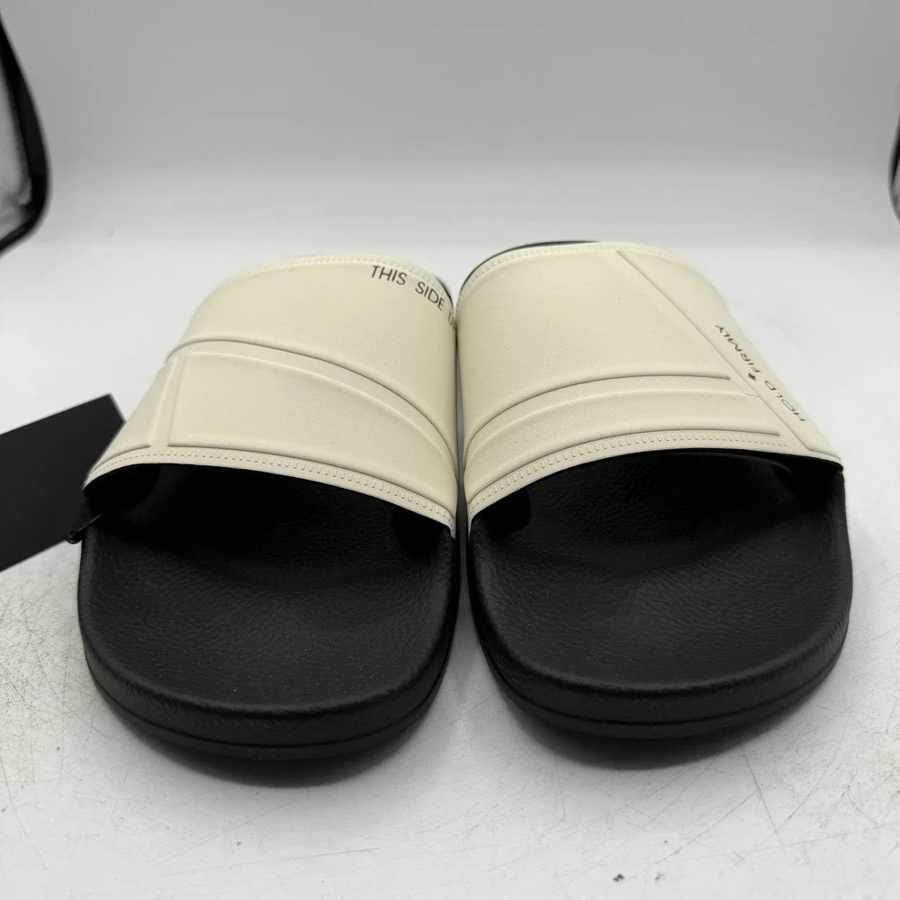 Adidas x RAF Simons Adilette Slides Mens Sz 11 Bunny Cream Slip On Sandal BY9814